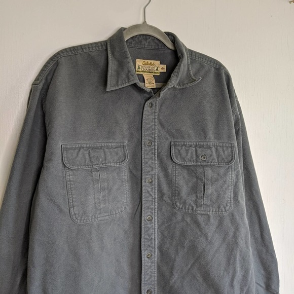 Cabela's Deerskin Chamois Heavy Flannel Button XL Tall Hunting Hunt Vintage - Picture 3 of 4